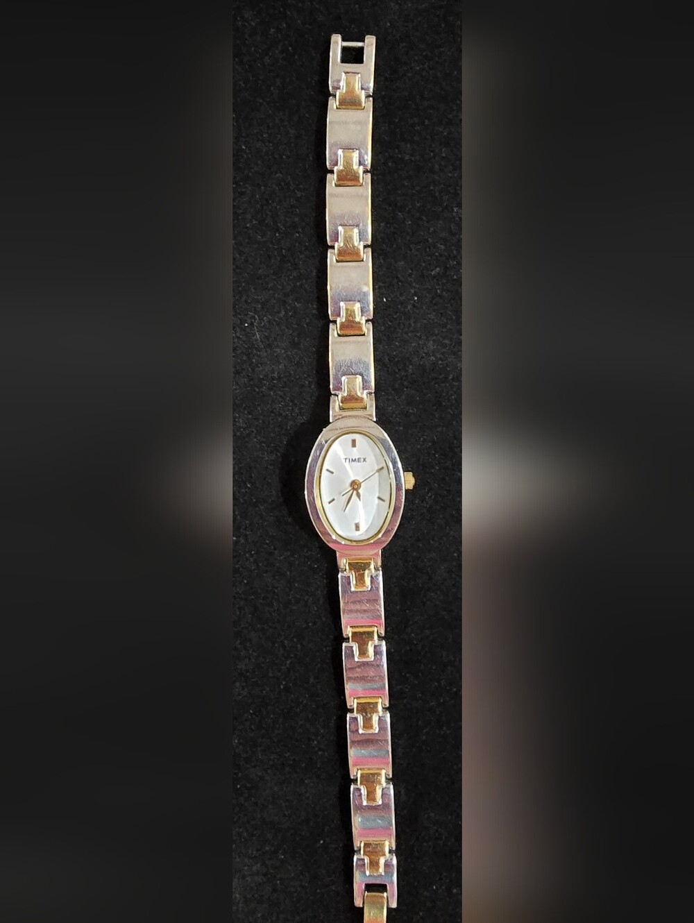Timex Women's Two-Tone Gold and Silver Oval Bracelet Watch